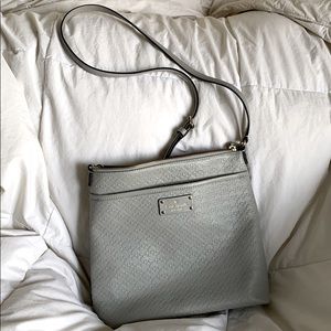 Kate Spade Gray Logo Embossed Crossbody